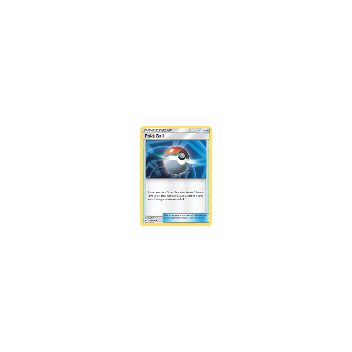 Carte Poké Ball - Peu commune de Pokémon Soleil et Lune (JCC) 125/149