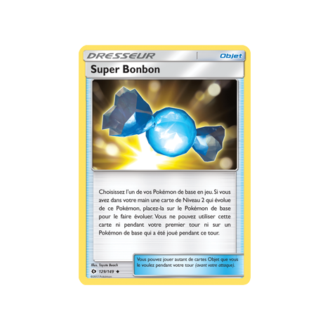 Carte Super Bonbon - Peu commune de Pokémon Soleil et Lune (JCC) 129/149