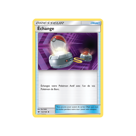 Carte Échange - Peu commune de Pokémon Soleil et Lune (JCC) 132/149