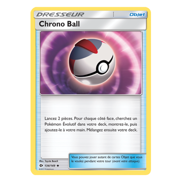 Chrono Ball 134/149 : Joyau Peu commune de l'extension Pokémon Soleil et Lune (JCC)