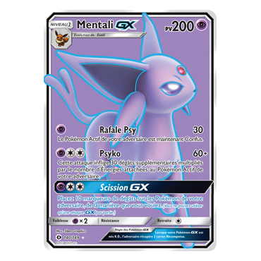 Découvrez Mentali, carte Ultra rare de la série Soleil et Lune (JCC)