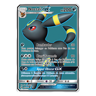 Carte Noctali - Ultra rare de Pokémon Soleil et Lune (JCC) 142/149