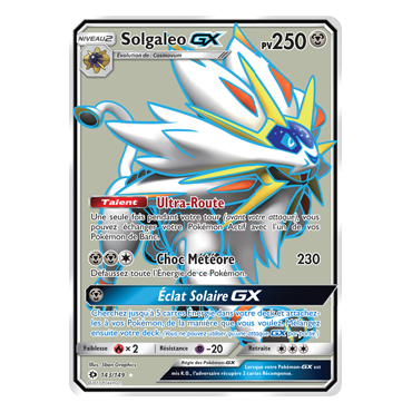 Découvrez Solgaleo, carte Ultra rare de la série Soleil et Lune (JCC)