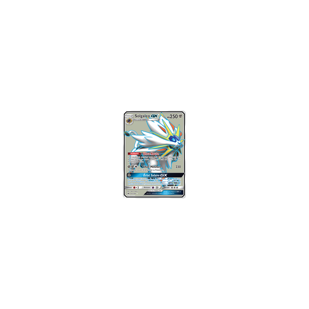 Découvrez Solgaleo, carte Ultra rare de la série Soleil et Lune (JCC)