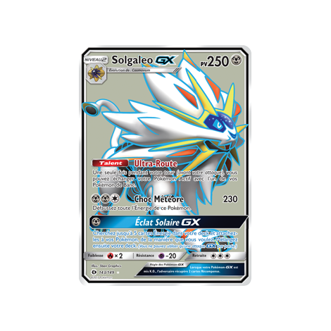 Découvrez Solgaleo, carte Ultra rare de la série Soleil et Lune (JCC)