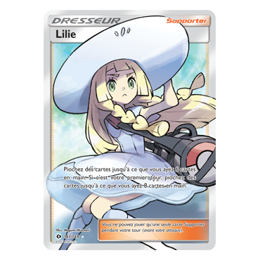 Découvrez Lilie, carte Ultra rare de la série Soleil et Lune (JCC)