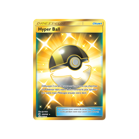 Carte Hyper Ball - Holographique rare de Pokémon Soleil et Lune (JCC) 161/149