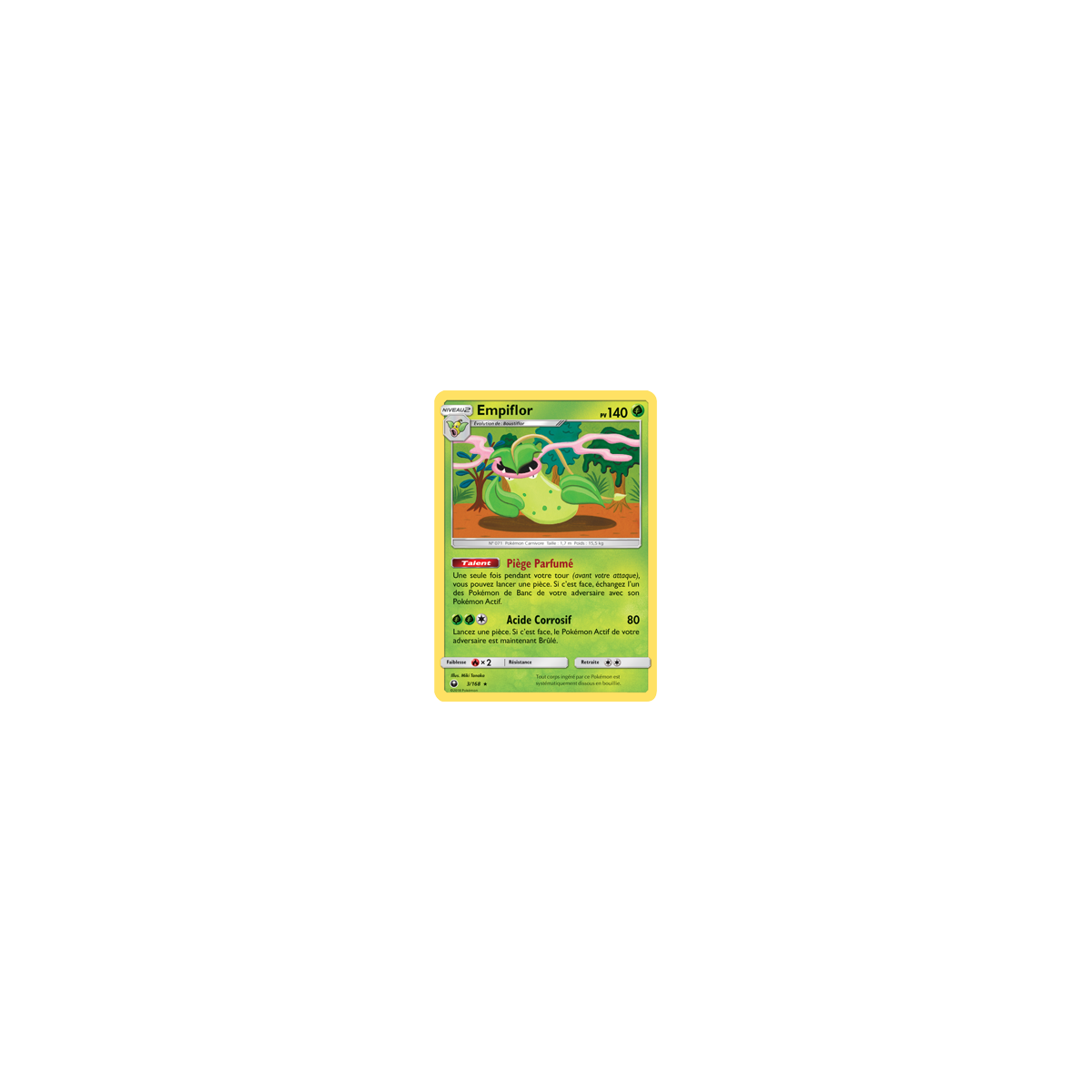 Empiflor 3/168 : Joyau Holographique rare de l'extension Pokémon Tempête Céleste