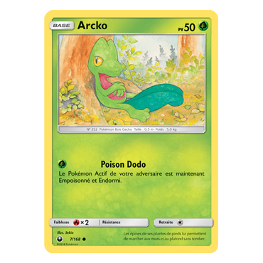 Arcko 7/168 : Joyau Commune de l'extension Pokémon Tempête Céleste