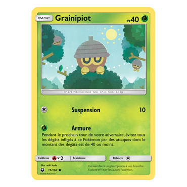 Grainipiot 11/168 : Joyau Commune de l'extension Pokémon Tempête Céleste