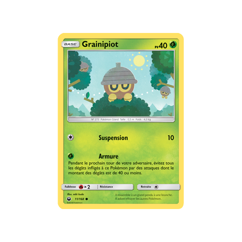 Grainipiot 11/168 : Joyau Commune de l'extension Pokémon Tempête Céleste