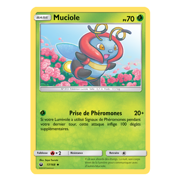 Carte Muciole - Peu commune de Pokémon Tempête Céleste 17/168