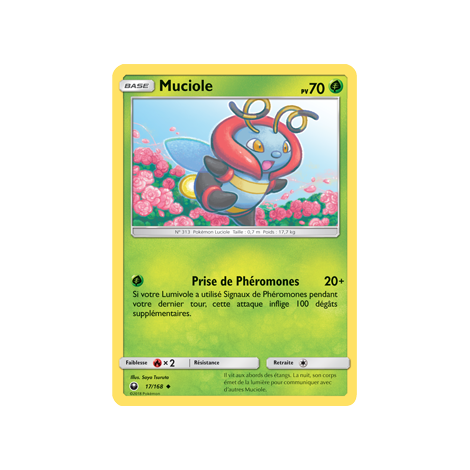 Carte Muciole - Peu commune de Pokémon Tempête Céleste 17/168