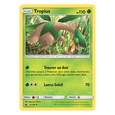 Carte Tropius - Peu commune de Pokémon Tempête Céleste 21/168