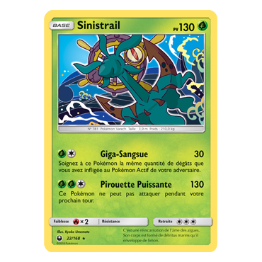 Carte Sinistrail - Rare de Pokémon Tempête Céleste 22/168