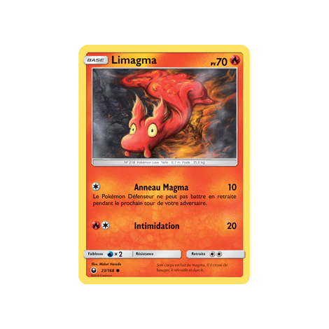 Limagma 23/168 : Joyau Commune de l'extension Pokémon Tempête Céleste