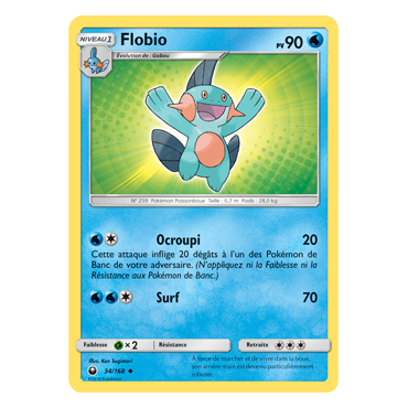 Flobio 34/168 : Joyau Peu commune de l'extension Pokémon Tempête Céleste