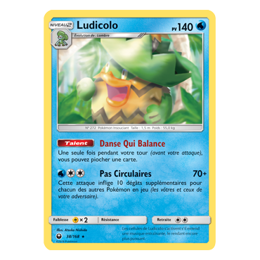 Découvrez Ludicolo, carte Holographique rare de la série Tempête Céleste
