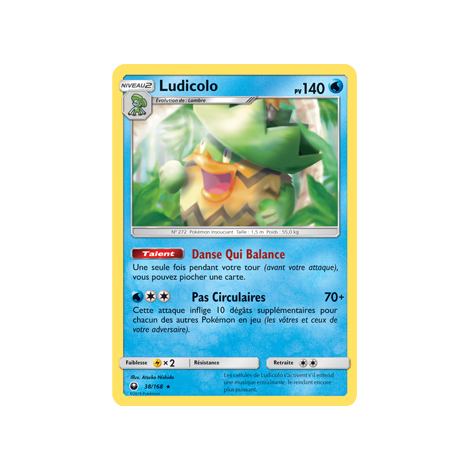 Découvrez Ludicolo, carte Holographique rare de la série Tempête Céleste