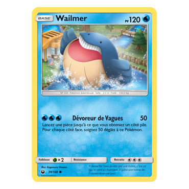 Wailmer 39/168 : Joyau Commune de l'extension Pokémon Tempête Céleste