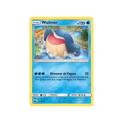 Wailmer 39/168 : Joyau Commune de l'extension Pokémon Tempête Céleste