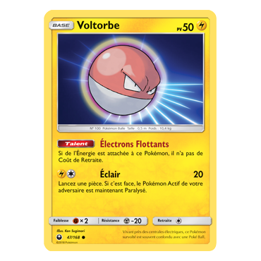Carte Voltorbe - Commune de Pokémon Tempête Céleste 47/168