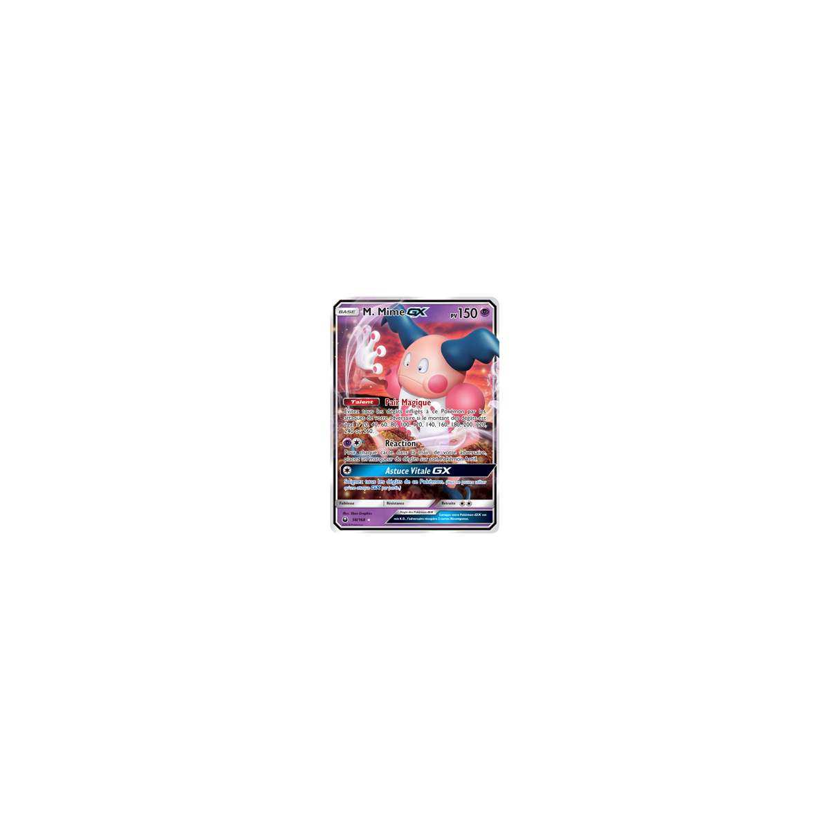 M. Mime 56/168 : Joyau Holographique rare GX de l'extension Pokémon Tempête Céleste