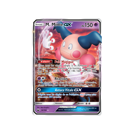 M. Mime 56/168 : Joyau Holographique rare GX de l'extension Pokémon Tempête Céleste