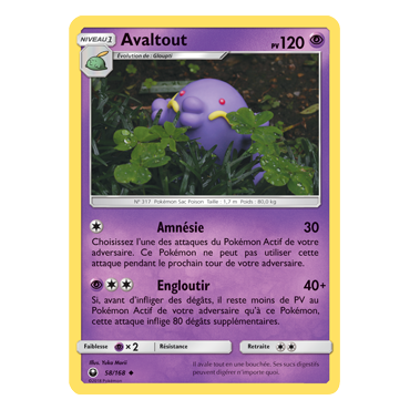 Carte Avaltout - Peu commune de Pokémon Tempête Céleste 58/168