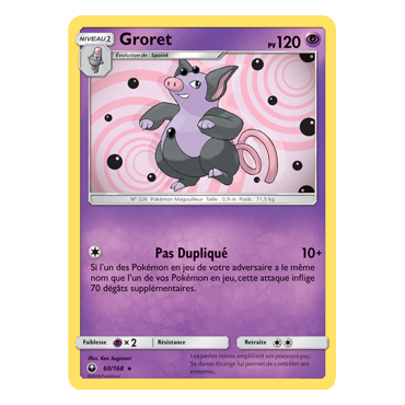 Groret 60/168 : Joyau Rare de l'extension Pokémon Tempête Céleste