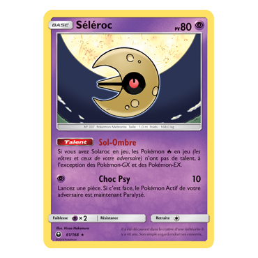 Séléroc 61/168 : Joyau Holographique rare de l'extension Pokémon Tempête Céleste