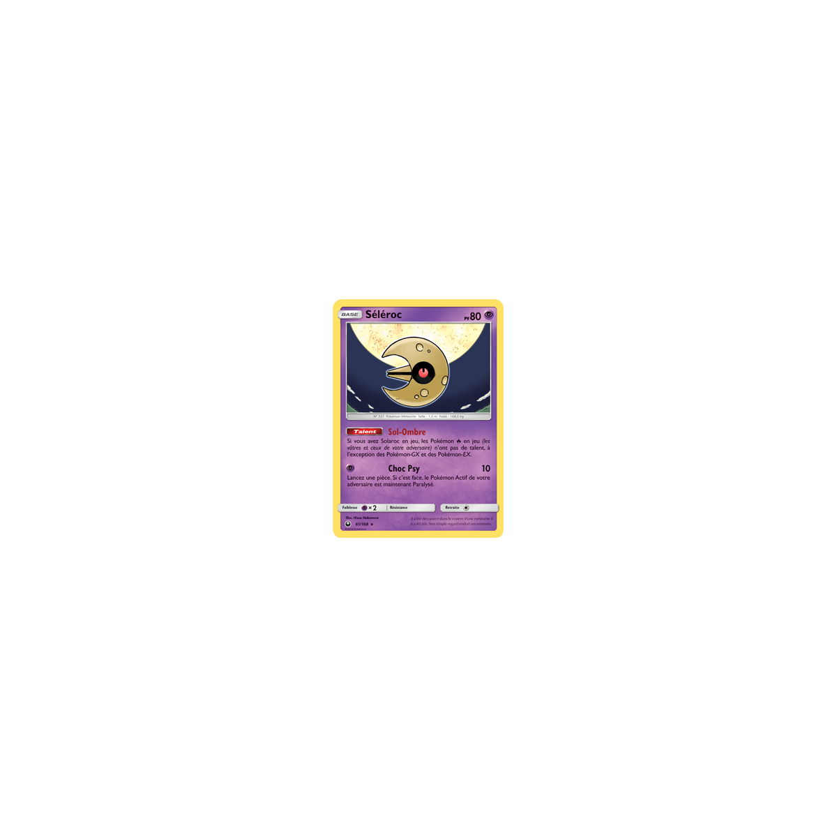 Séléroc 61/168 : Joyau Holographique rare de l'extension Pokémon Tempête Céleste