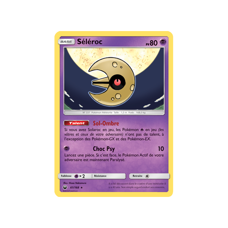 Séléroc 61/168 : Joyau Holographique rare de l'extension Pokémon Tempête Céleste