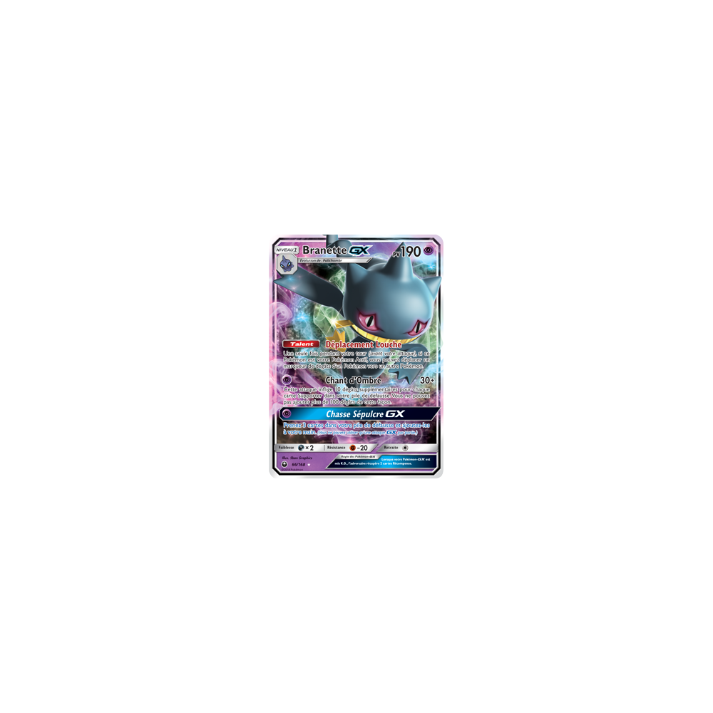 Branette 66/168 : Joyau Holographique rare GX de l'extension Pokémon Tempête Céleste