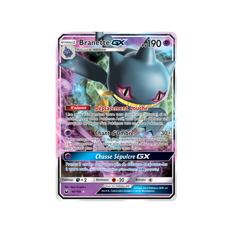 Branette 66/168 : Joyau Holographique rare GX de l'extension Pokémon Tempête Céleste