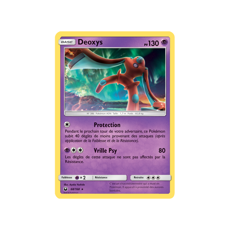 Carte Deoxys - Rare de Pokémon Tempête Céleste 68/168