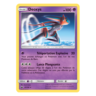 Deoxys 69/168 : Joyau Rare de l'extension Pokémon Tempête Céleste