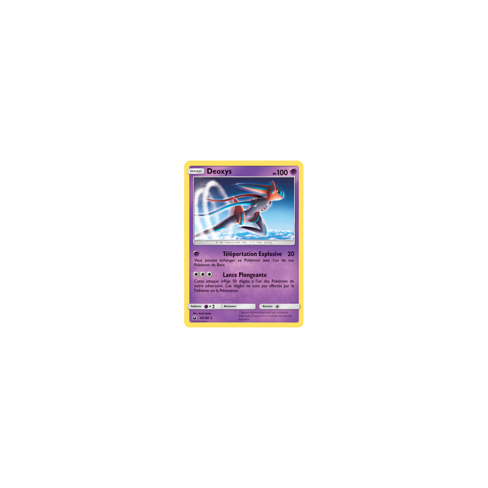 Deoxys 69/168 : Joyau Rare de l'extension Pokémon Tempête Céleste