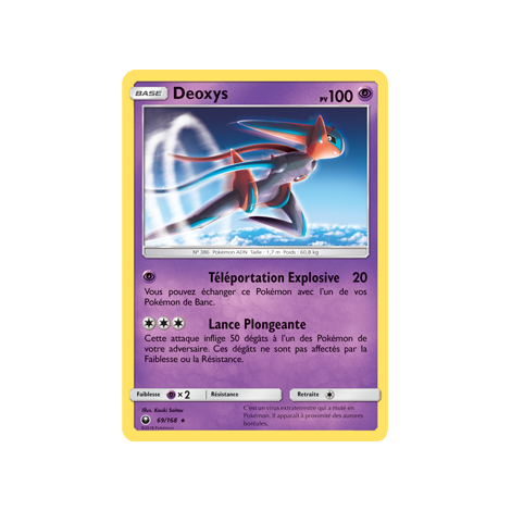 Deoxys 69/168 : Joyau Rare de l'extension Pokémon Tempête Céleste