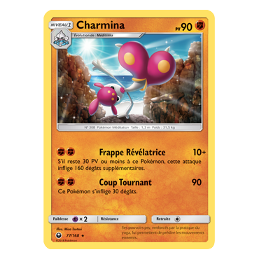 Découvrez Charmina, carte Rare de la série Tempête Céleste