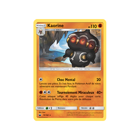 Carte Kaorine - Rare de Pokémon Tempête Céleste 79/168