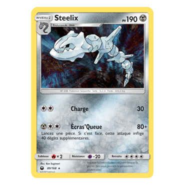 Steelix 89/168 : Joyau Holographique rare de l'extension Pokémon Tempête Céleste