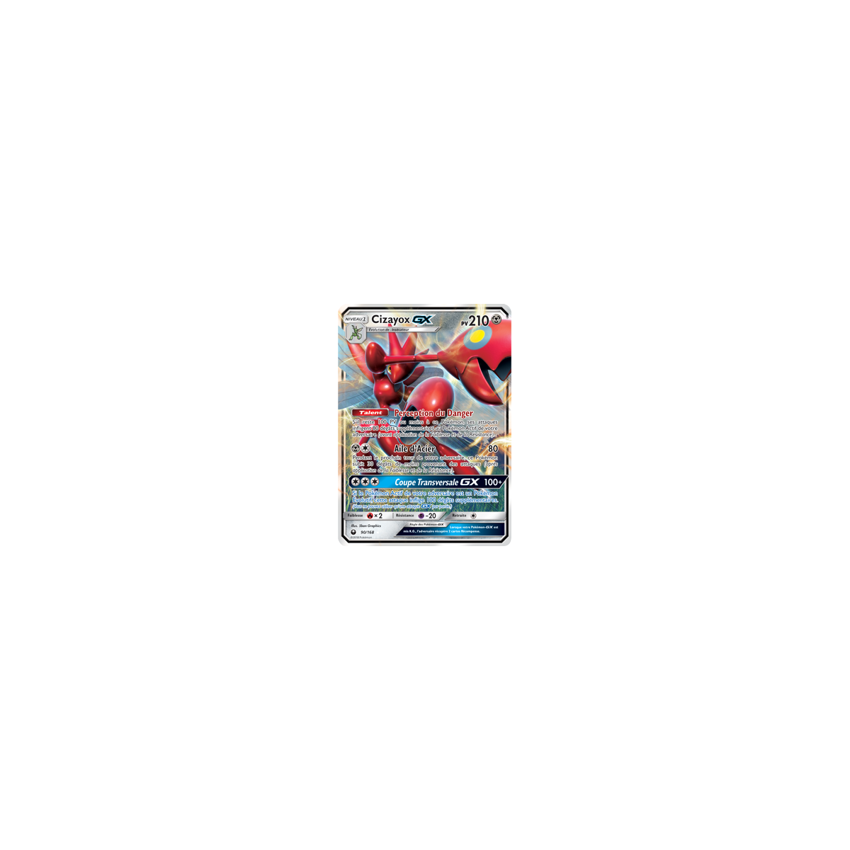 Cizayox 90/168 : Joyau Holographique rare GX de l'extension Pokémon Tempête Céleste