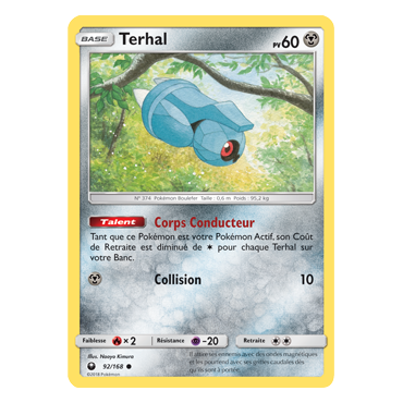Terhal 92/168 : Joyau Commune de l'extension Pokémon Tempête Céleste