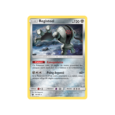 Registeel 96/168 : Joyau Rare de l'extension Pokémon Tempête Céleste