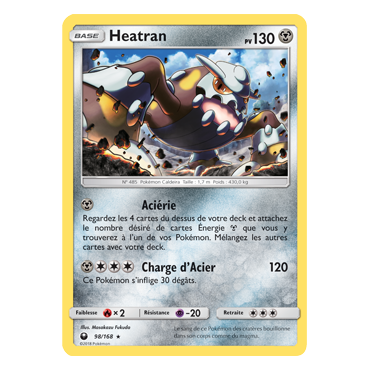 Heatran 98/168 : Joyau Holographique rare de l'extension Pokémon Tempête Céleste
