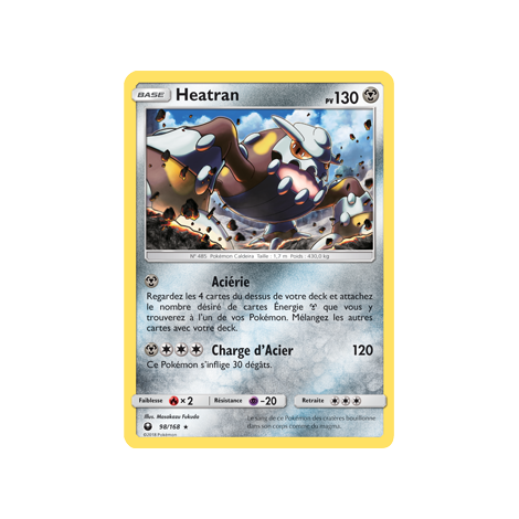 Heatran 98/168 : Joyau Holographique rare de l'extension Pokémon Tempête Céleste