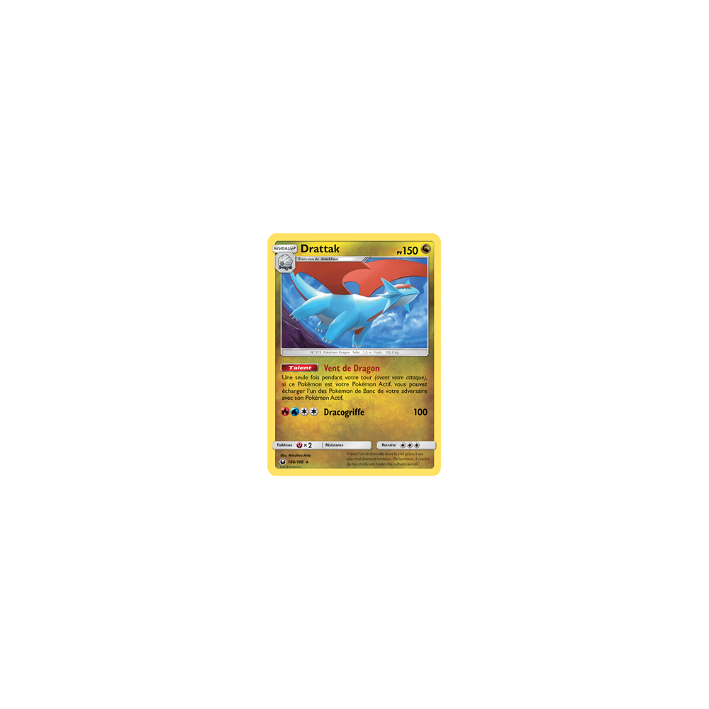 Drattak 106/168 : Joyau Holographique rare de l'extension Pokémon Tempête Céleste