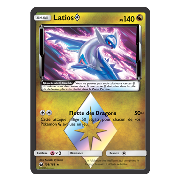 Carte Latios - Prisme Étoile rare de Pokémon Tempête Céleste 108/168