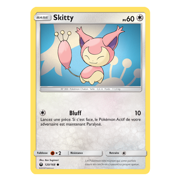 Skitty 120/168 : Joyau Commune de l'extension Pokémon Tempête Céleste